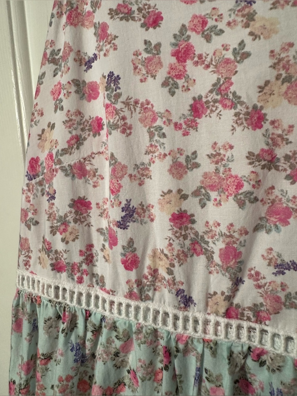 LoveShackFancy X Target M Romantic Pastoral Camille Pink Floral Tiered Mid Dress - Picture 7 of 15